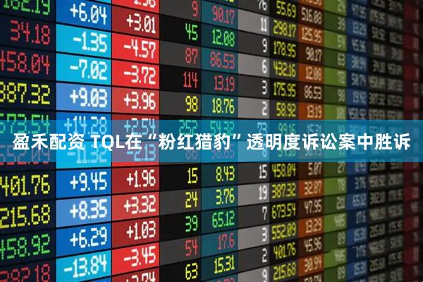 盈禾配资 TQL在“粉红猎豹”透明度诉讼案中胜诉